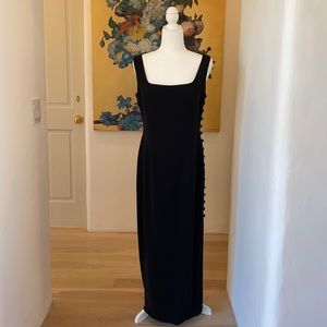 Elegant A Line Black evening dress with match Balero Jacket Jones NY Size 10
